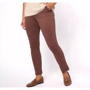 Belle By Kim Gravel Ponte Utility Pants Size 32 Tall Chestnut A609934